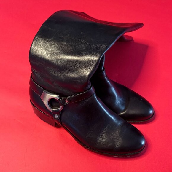 Via Spiga Tall Leather Boots, Derby-Inspired, Size 8.5 - Picture 3 of 12